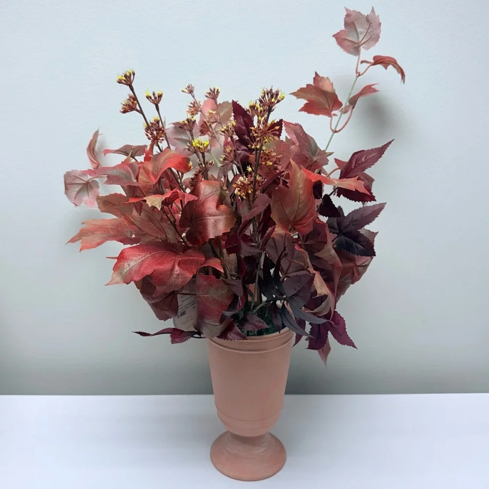 Mixed Fall Artificial Leaf 22” Arrangement in Ceramic Pot by Studio McGee